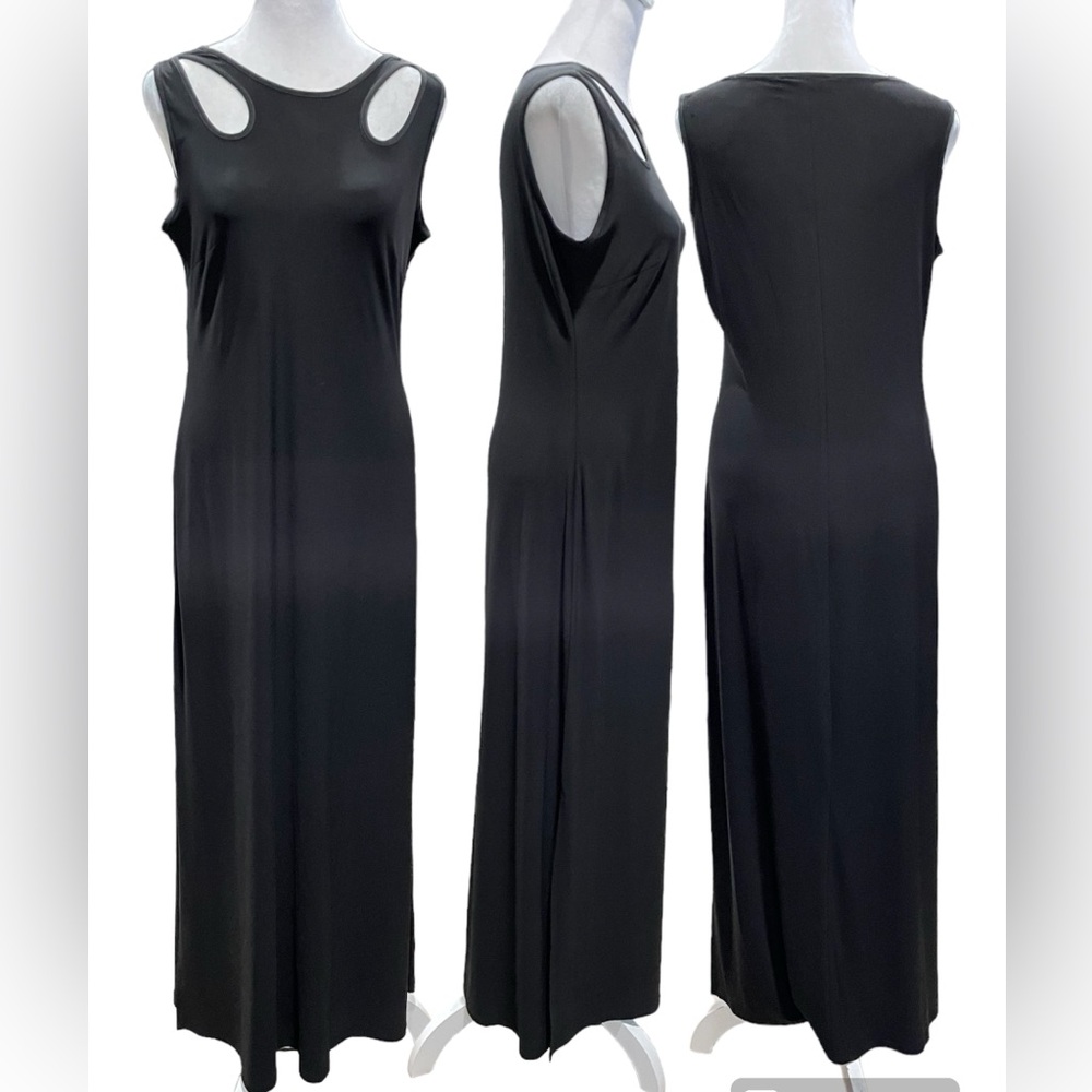 Kate & Mallory Black Sleeveless Maxi Dress with Side Slits Size XS